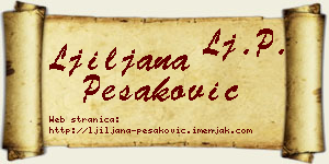 Ljiljana Pešaković vizit kartica